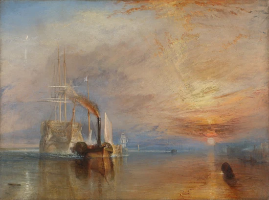 Joseph Mallord William Turner, 1775 – 1851, The Fighting Temeraire, 1839. Turner Bequest, 1856. ©  The National Gallery, London