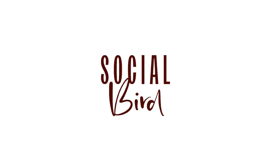 Social Bird logo featuring red text on a white background