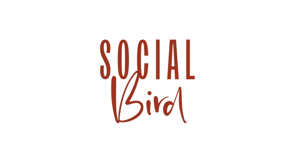 Social Bird logo featuring red text on a white background