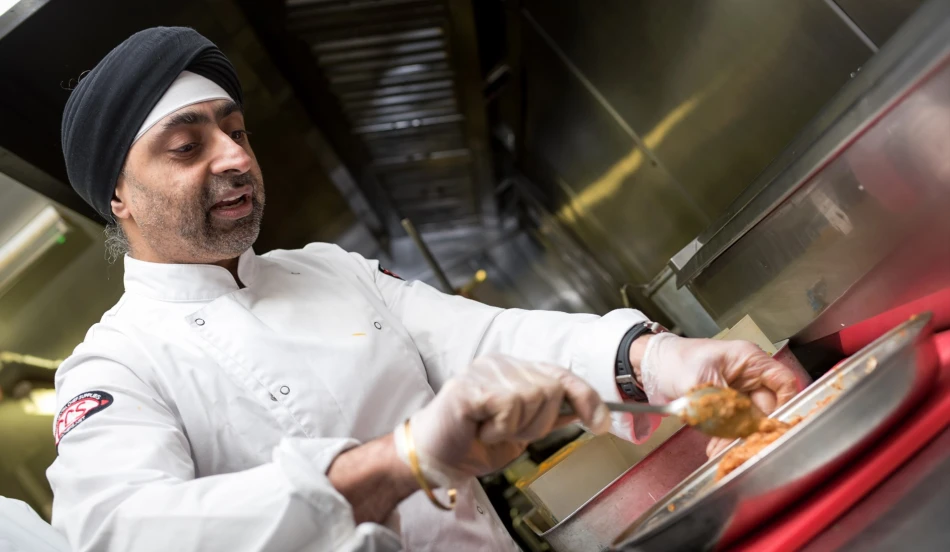 Bob Arora in the kitchen at Sachins